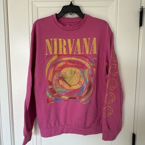 Nirvana Pink Graphic Crew Neck
